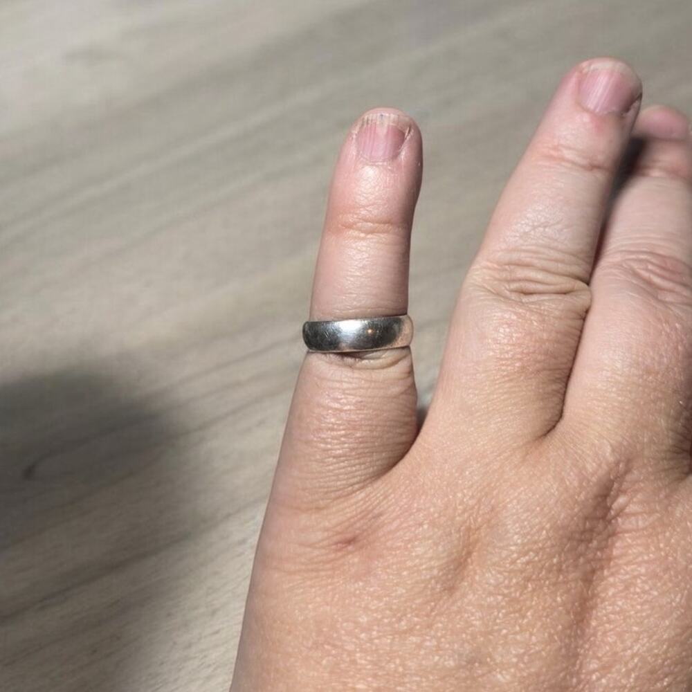 Wide Sterling Silver 925 Band Ring Size 6 – Quiet Luxury Minimalist